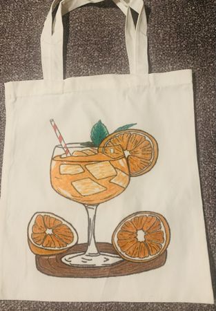 Stofftaschen Hand bemal 