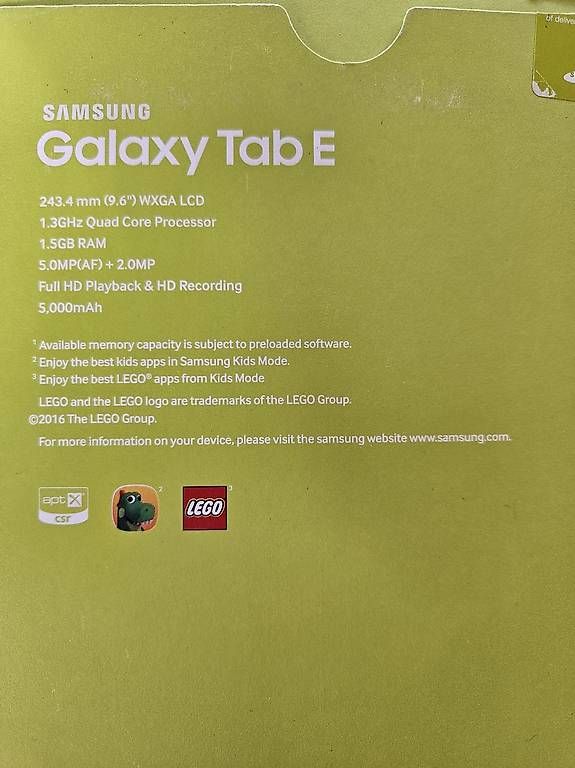 Samsung Tablet PC: Samsung Galaxy Tab E, SM-T560 – Usato da Zug venduto da coramo 3