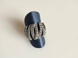 Silberring mit Pyrit Grösse 54