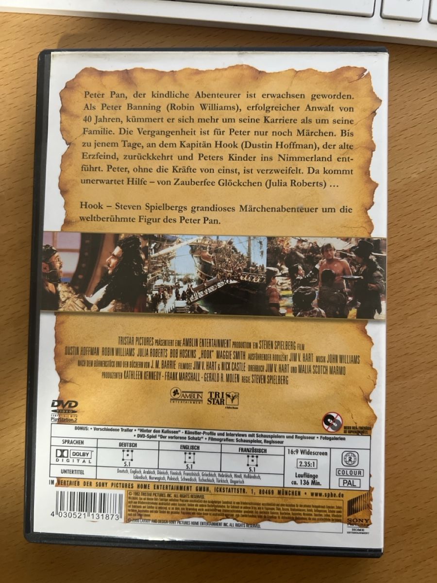 Tutti i DVDs: DVD Hook - Collector's Edition - Spielberg Klassiker! – Usato da windisch venduto da meisterkingremo 1