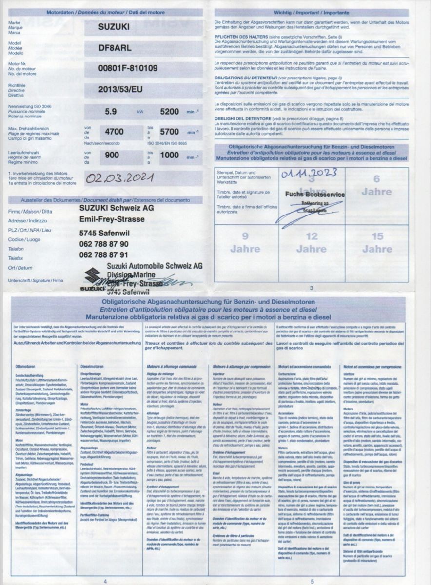 Suzuki Motori: Suzuki Aussenborder DF8ARL – Usato da Reiden venduto da rth_b5k2 4