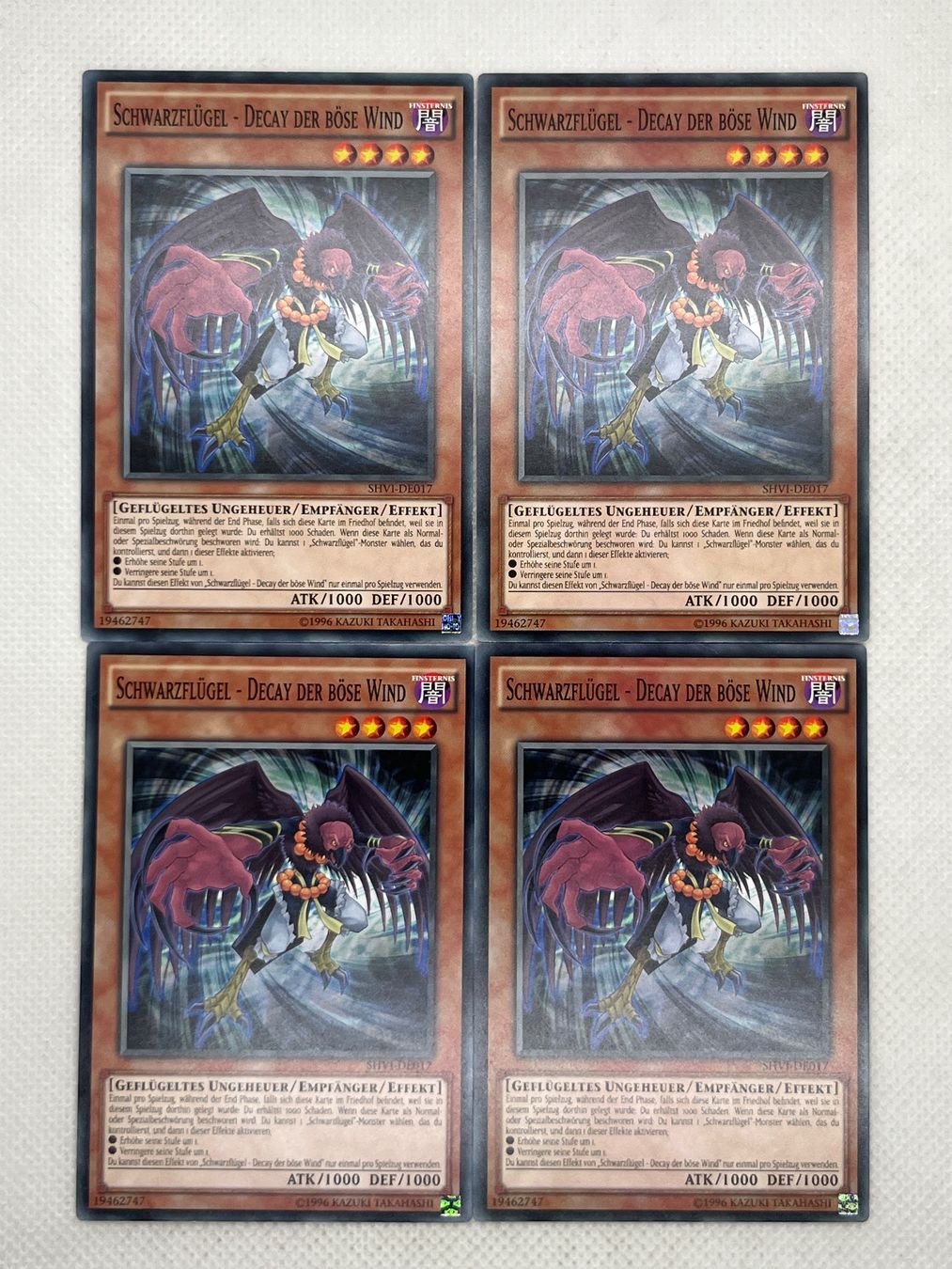Yugioh Carte collezionabili: 4x Schwarzflügel - Decay der Böse Wind – Usato da Hinterkappelen venduto da Kim1992