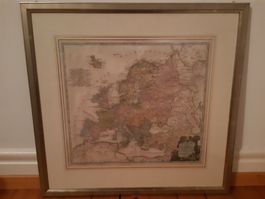 Antike Europa Karte, gerahmt, Franz Johann Jos von Reilly