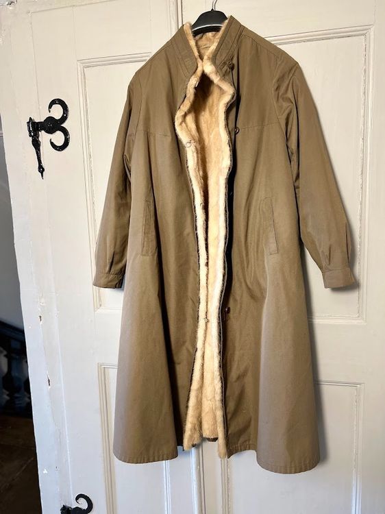 Manteau Vintage OAKWOOD En Véritable Fourrure De Lapin - Taille 40 (M) - Couleur Beige