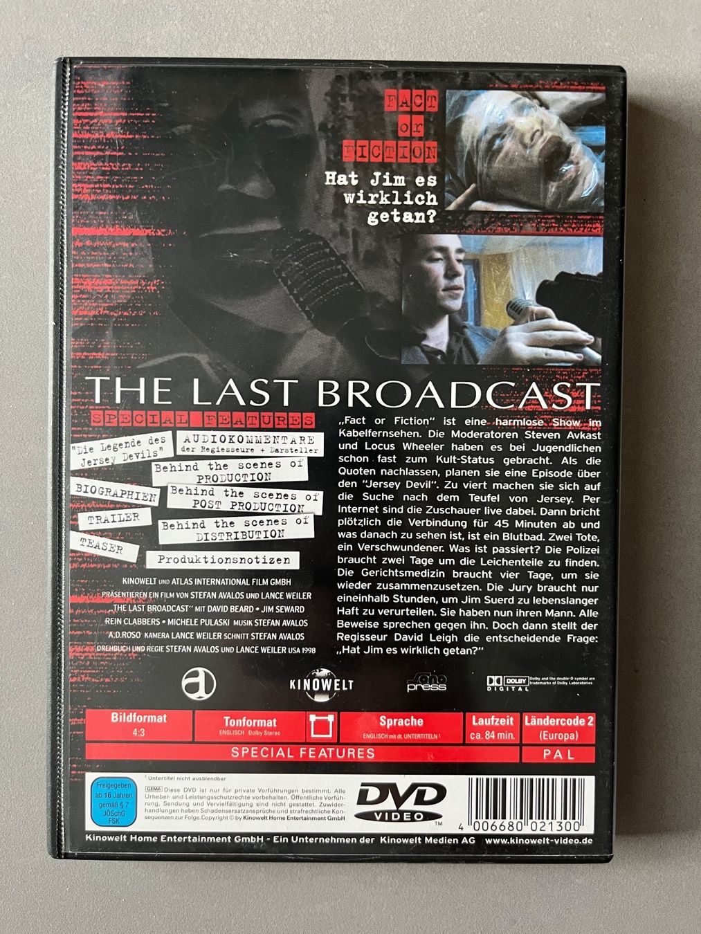 Tutti i DVDs: The Last Broadcast DVD 📀 – Nuovo (secondo la descrizione) da Sierre venduto da black.box 1