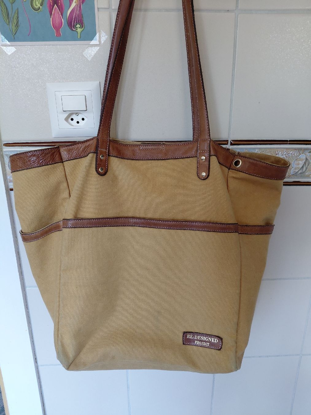Borse da donna: Sac à main RE:DESIGNED PROJECT toile beige et cuir – Usato da conthey venduto da Sarahaude1