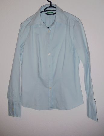 Hemdbluse, Gr. M/38, Hellblau * Benetton *