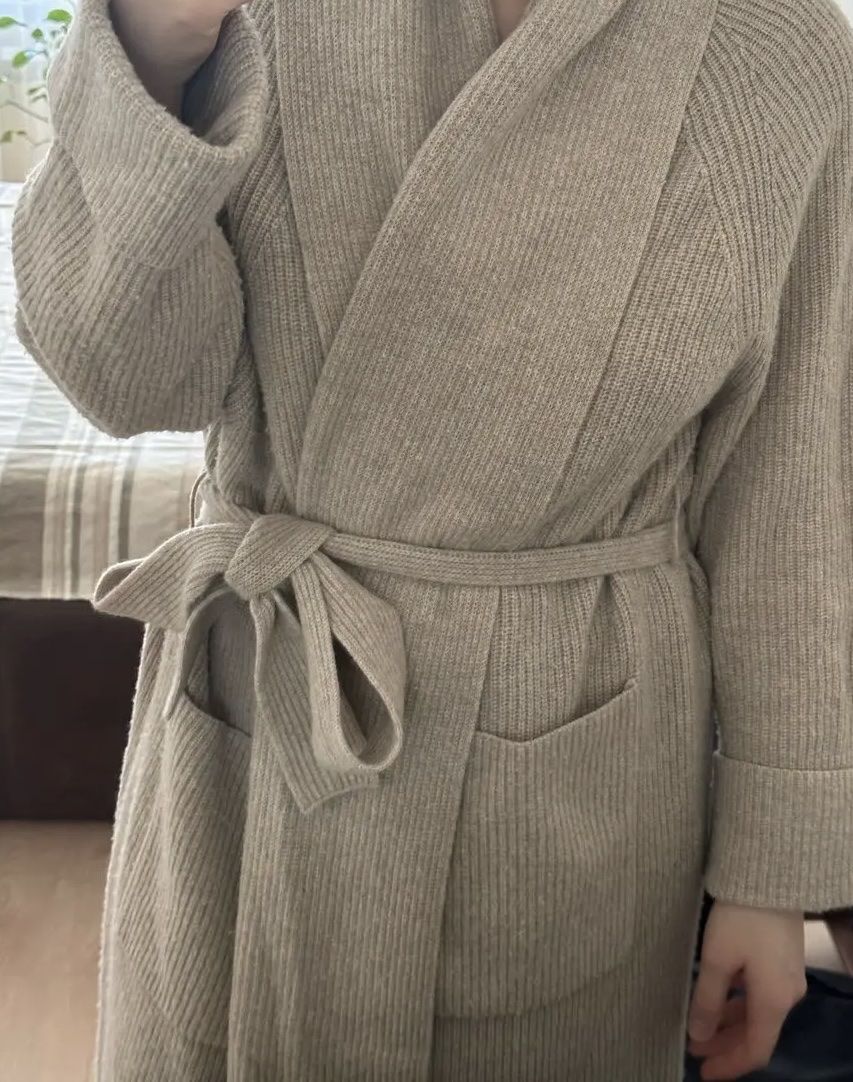 Max Mara Mäntel: Weekend Max Mara Strickmantel beige mit Bindegürtel Gr. L – Gebraucht aus Basel von Svenja087 4