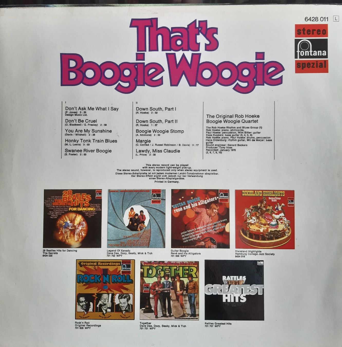 Dischi in vinile: BOB HOEKE BOOGIE WOOGIE QUARTET – Usato da Frick venduto da kyb_yq8h 1