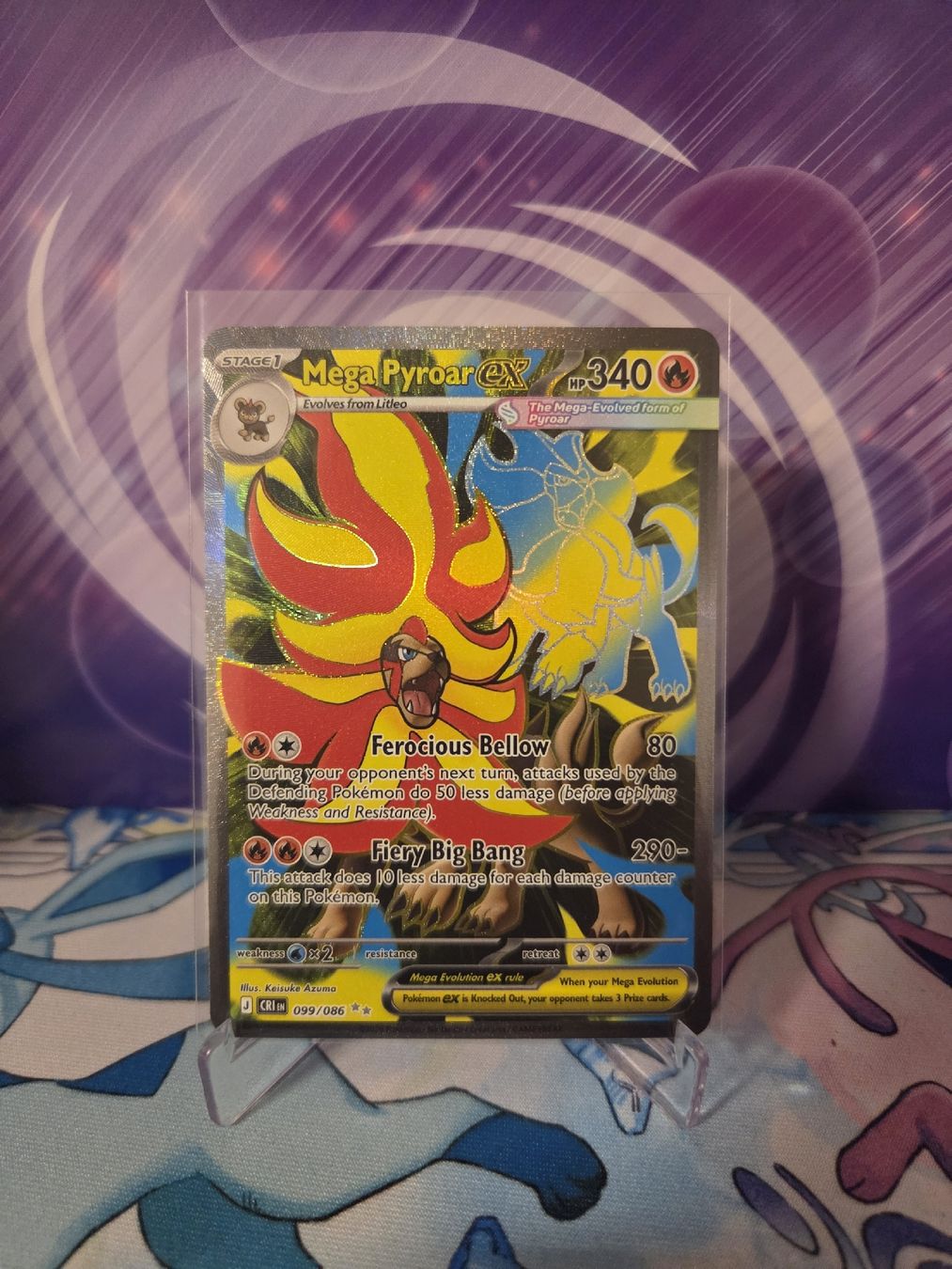Pokémon Sammelbilder & Trading cards: Pokemon Mega Pyroar Ex CRI 099/086 EN – Gebraucht aus Biberist von Ang385