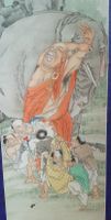Buddhistische Szene mit Elefant – Ostasien, um 1900