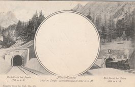 AK  Albulatunnel Nord- und Suedportal Postkarte 1903