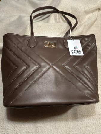 Cavalli Class Tote Bag Schokolade Braun – NEU & Original