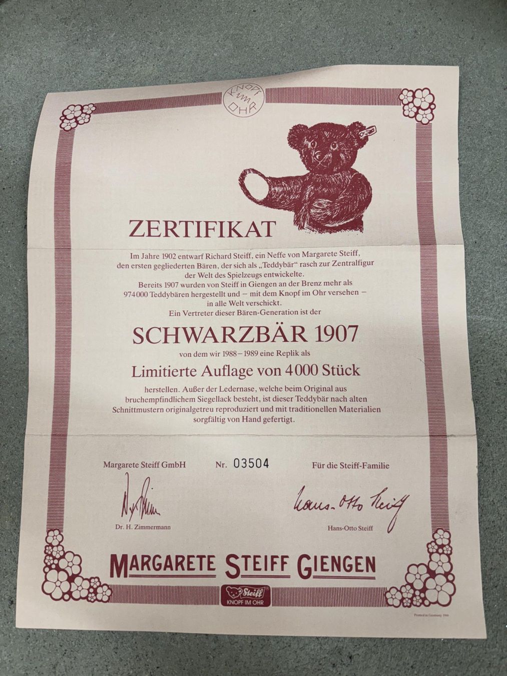 Steiff Bambole: STEIFF Schwarzbär 1907 – Nuovo (secondo la descrizione) da Kernenried venduto da larisu 2