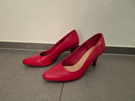Pumps, 39, rot, SUPERSCHÖN