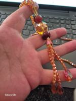 Collier fait main🧡avec perles facettées aux couleurs d'auto