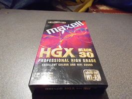 Videokassette Maxell HGX, Black 30, verp