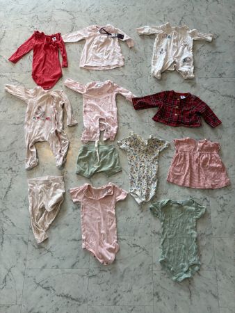 Babykleider Set, 0-6m, Petit Bateau, the Little White Co