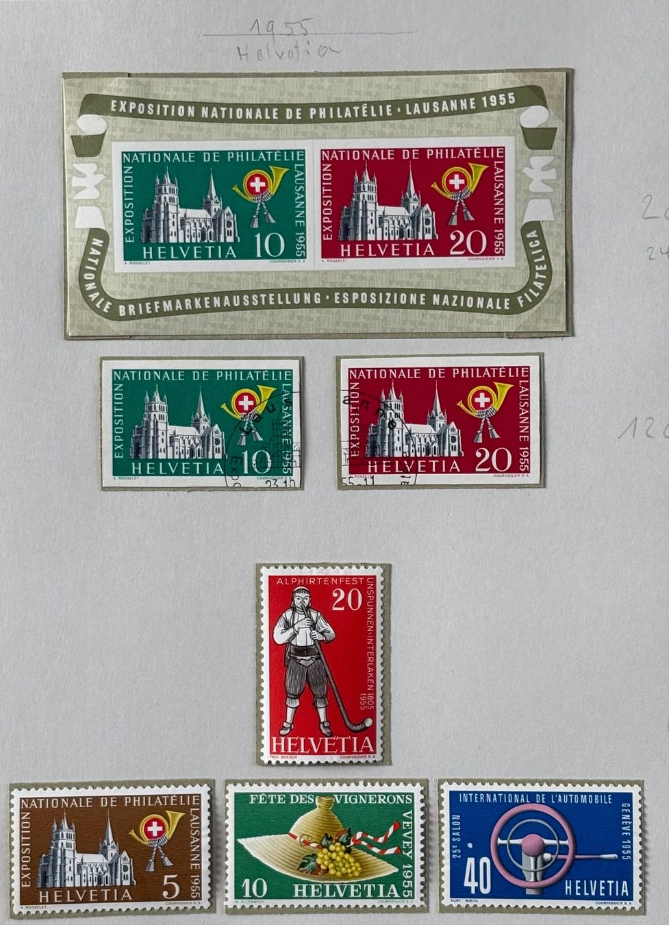 Tutti i francobolli: LOT SCHWEIZER BRIEFMARKEN 1955 – Nuovo (secondo la descrizione) da Ostermundigen venduto da Heavenmaus75