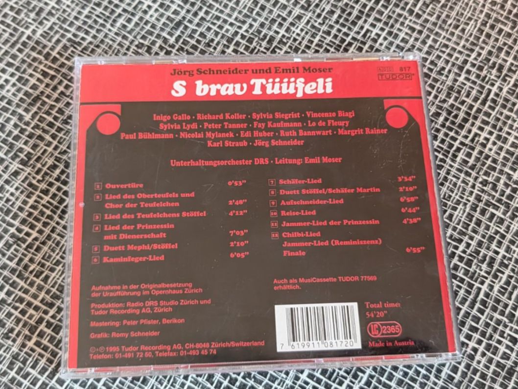 CD: CD S brav Tüüfeli Jörg Schneider – Usato da Nänikon venduto da Haexli_70 2