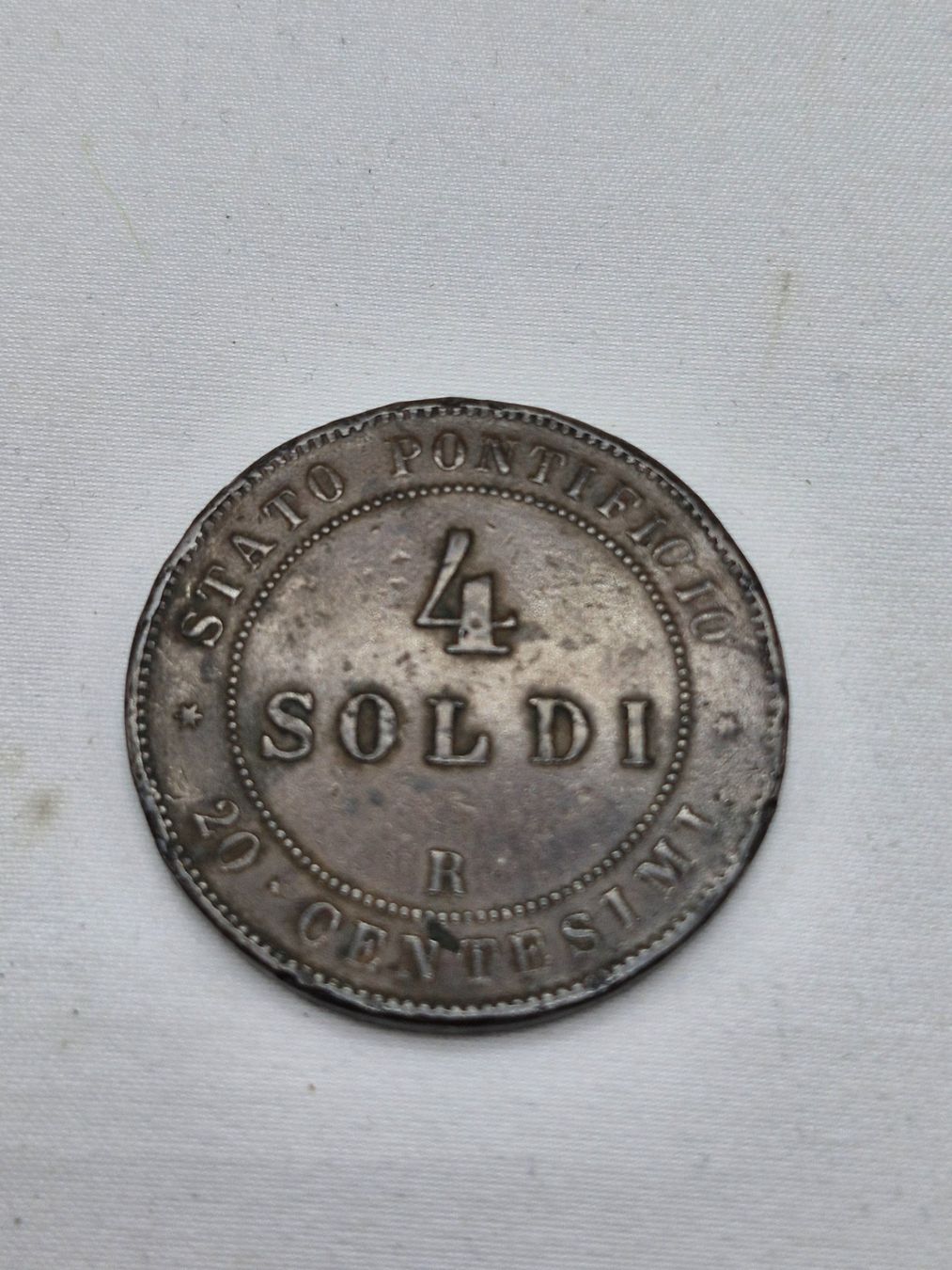 Tutti le monete: VATICAN / 4 SOLDI / 1866 – Usato da Bulle venduto da italicum