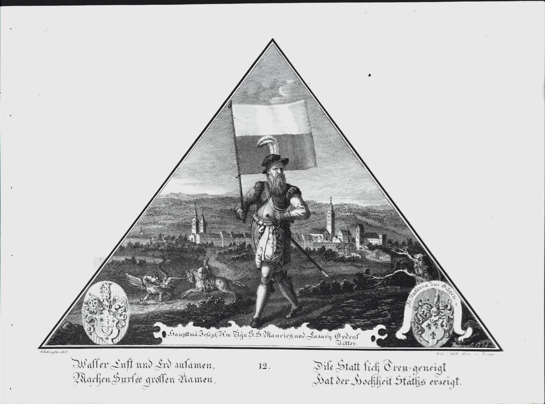 Stiche: Sursee Lithographie 1828 – Gebraucht aus Rafz von Helvet32