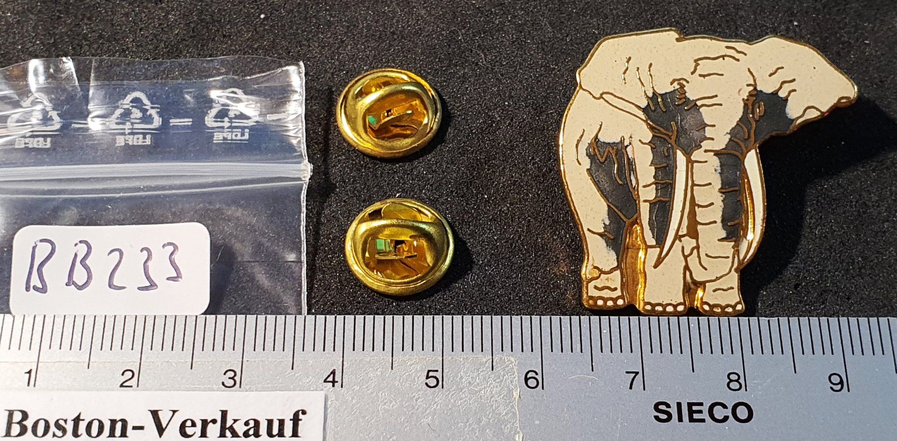 Placchette & Badge: BB233 - Pin Elefant – Usato da Reinach BL venduto da Boston-Verkauf 2