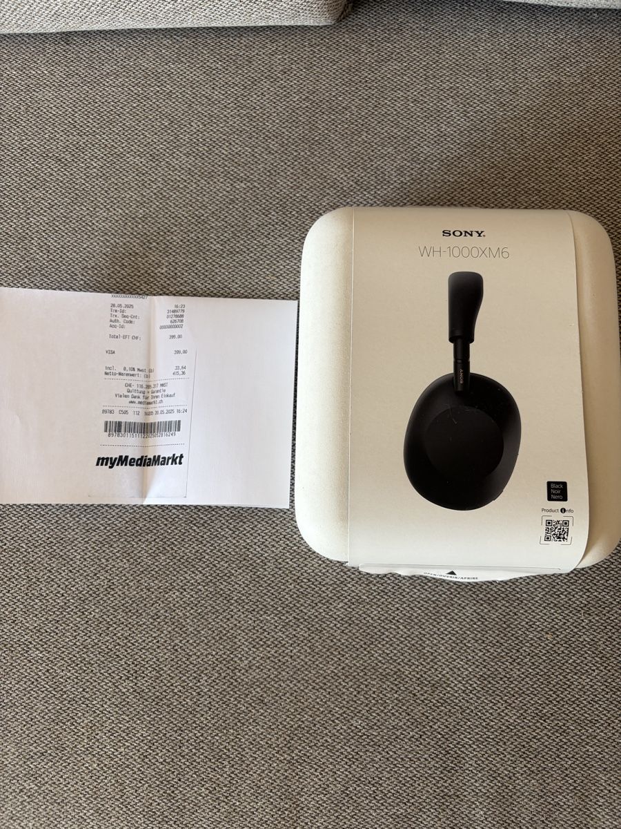 Sony Kopfhörer: Sony WH-1000XM6 – Neu (gemäss Beschreibung) aus Zürich von tur_bo94 3