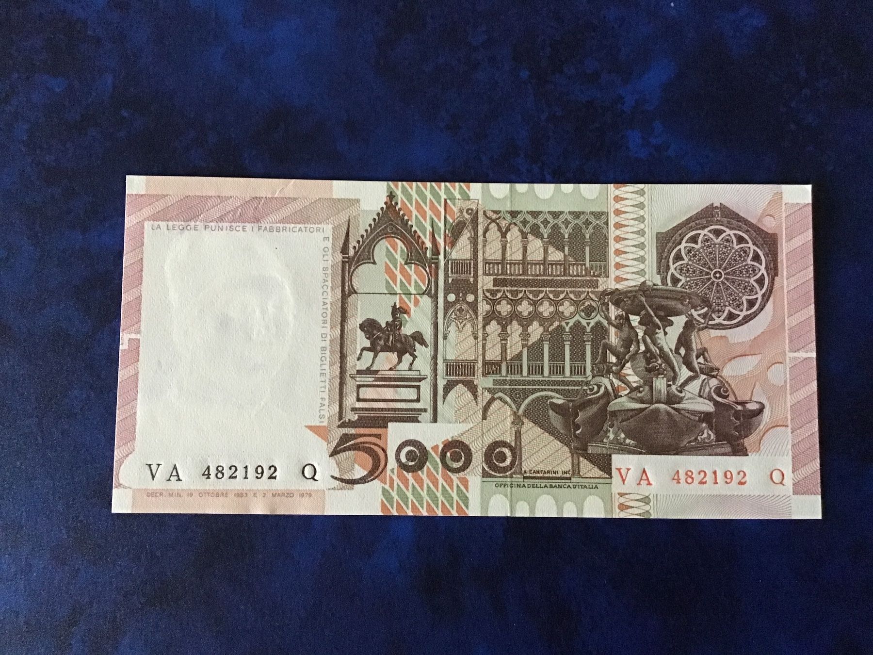 Banknoten: Italien Cinquemila Lire 1983 – Neu (gemäss Beschreibung) aus Urtenen-Schönbühl von absolut08 1