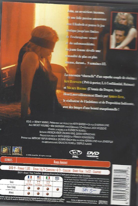 Tutti i DVDs: DVD Neuf semaines et demi – Usato da Courtepin venduto da Marisou2 1