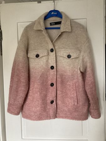 Zara Hemdjacke, Ombre Rosa/Beige, Gr. S/M