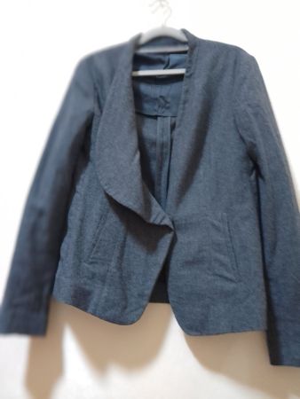 Piazza Sempione leichte Kaschmir Jacke Blau/Grau, M