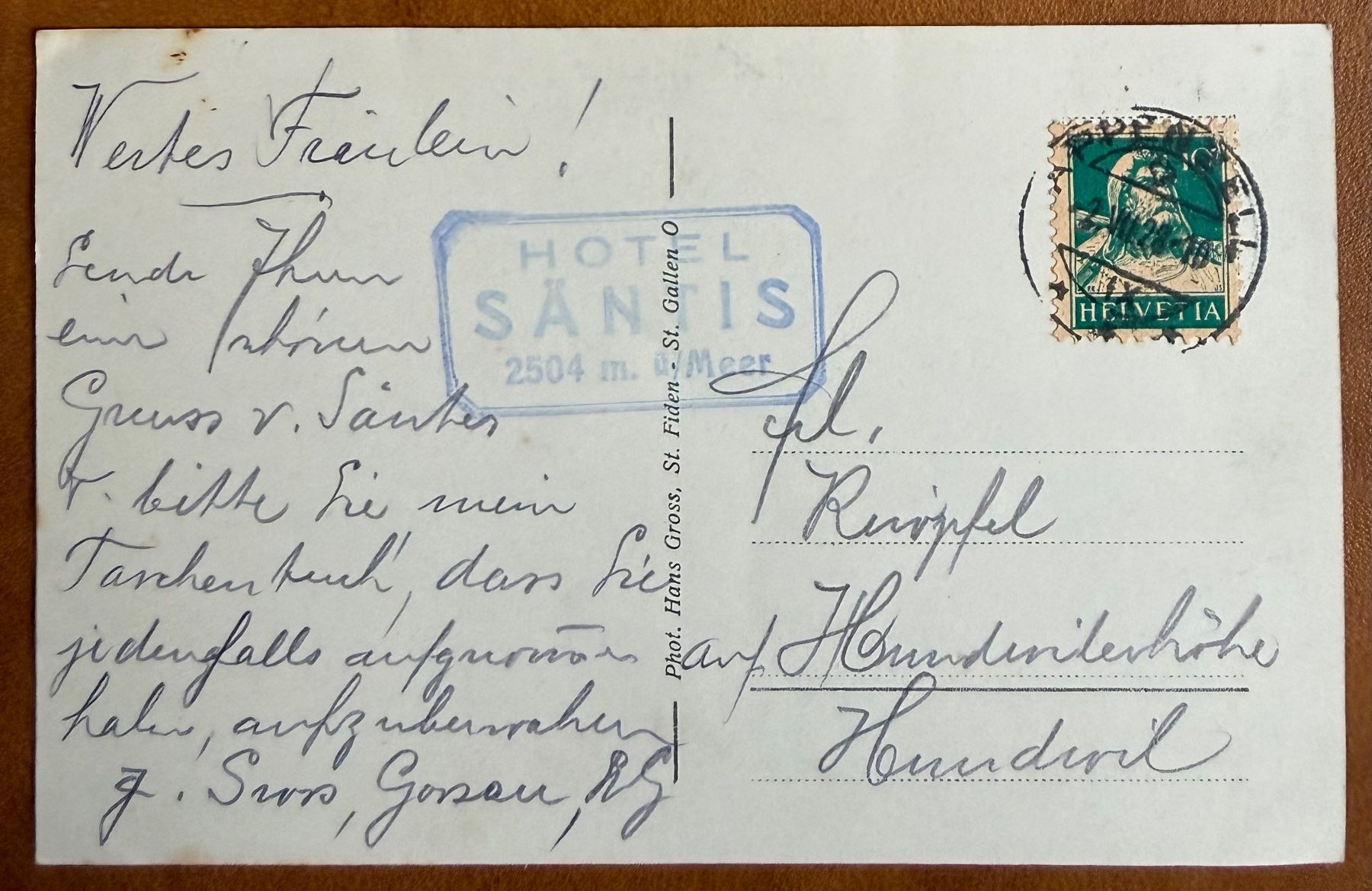 Cartoline postali: Säntis - Gasthaus 1928 – Usato da Lutry venduto da Ediego 1