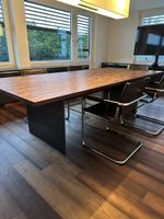Konferenztisch Massivholz mit Metallfuss L260cm