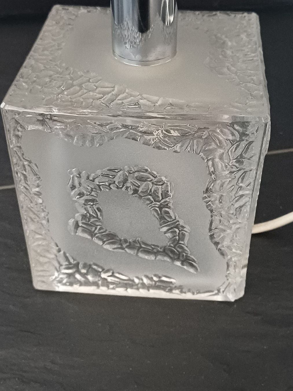 Lampade: Vintage Tischlampe mit Glasfuss – Usato da Niederuzwil venduto da wolkenlos80 3