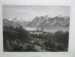 LAUSANNE /STAHLSTICH  DRUCK VON DER ORIGINALPLATTE
