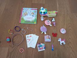 Set Mädchen: Einhorn Buch, Haarreif, Plushies, Haarschmuck
