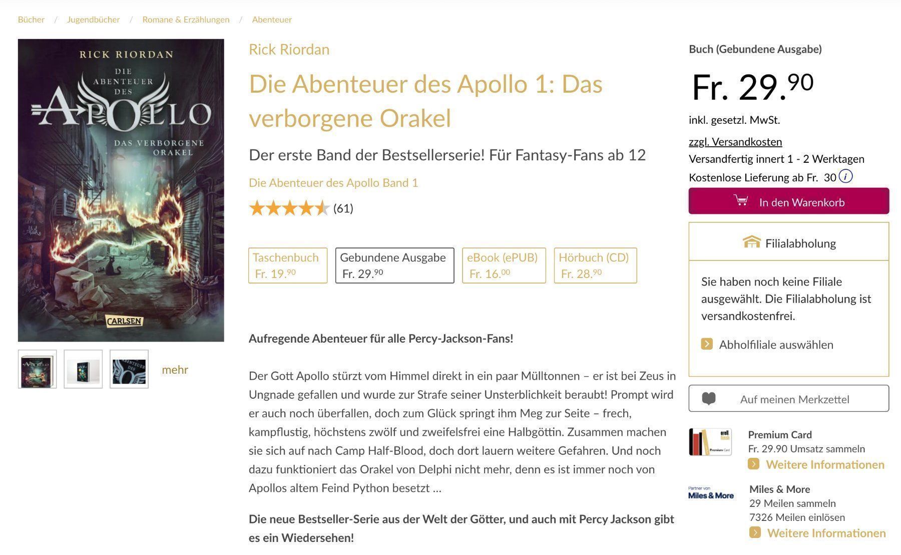 Libri: Abenteuer des Apollo: Das verborgene Orakel – Usato da Rothenburg venduto da Kaulquappe55 1
