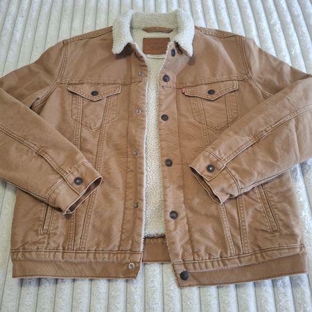 Levi's Premium Sherpa Trucker Veste Camel - Taille L