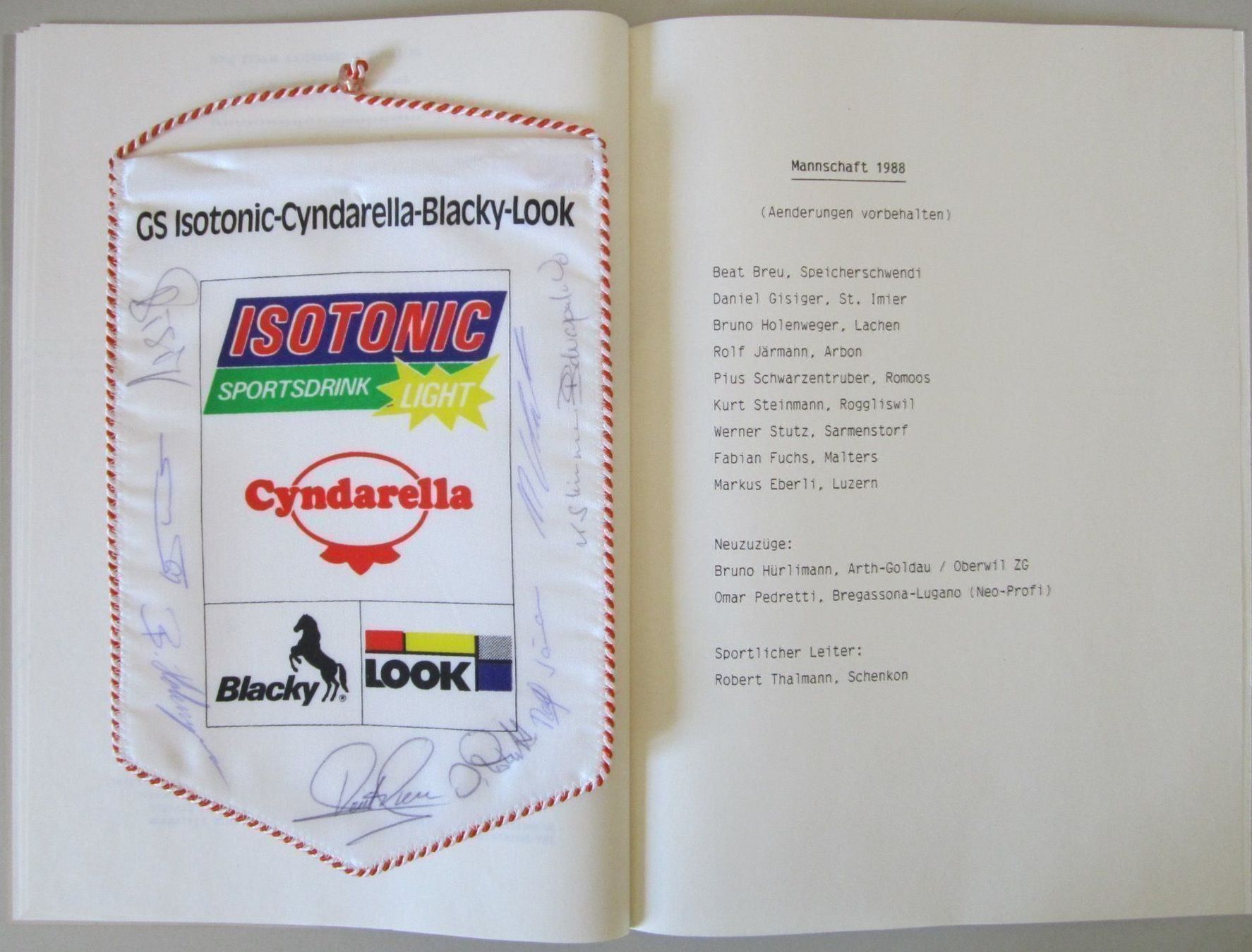 Autografi: 1987 Isotonic Cyndarella Veloteam+Wimpel – Nuovo (secondo la descrizione) da Grüningen venduto da ald_8cjy 7