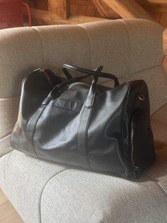 Reisetasche Balmain schwarzem Leder gebraucht