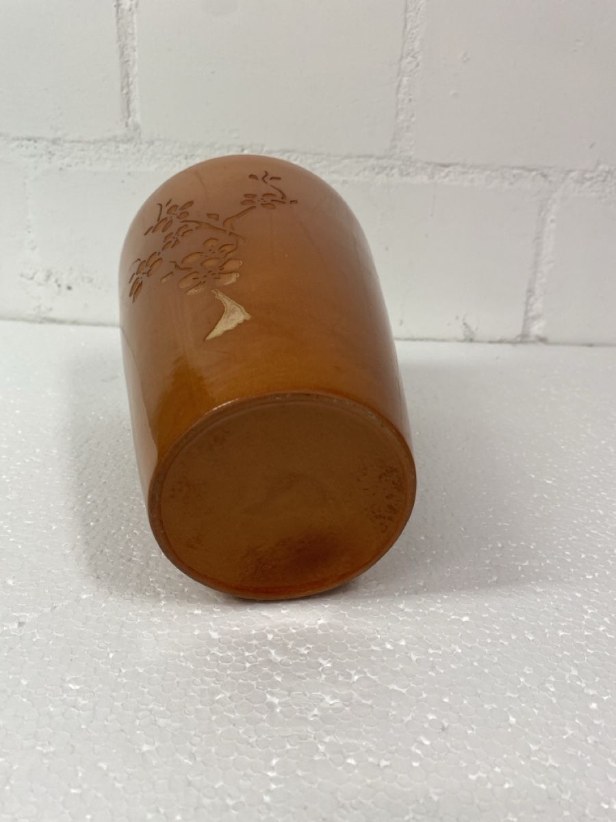 Vasi & Recipienti: Vase braun mit floralem Relief – Usato da sursee venduto da trilli-tralli 6