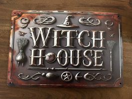 WITCH HOUSE Metallschild Deko Vintage