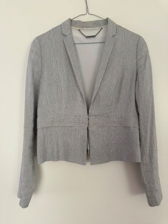 Blazer von Eli Tahari, Grösse 40, weiss/dunkelblau