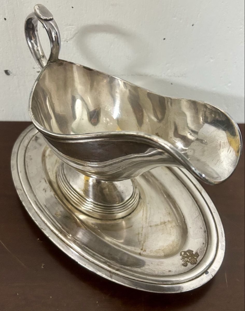 Schalen: [VINTAGE]: Versilberte Sauciere auf Tablett – Gebraucht aus Arni AG von CreaFlex 2