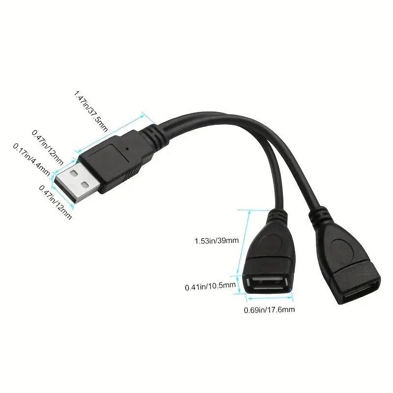 Lecteurs & Adaptateurs: USB 2.0 Stecker auf Dual Buchse Kabel – Neuf avec emballage d'origine à Aesch BL par _elektroniktrade_ 1