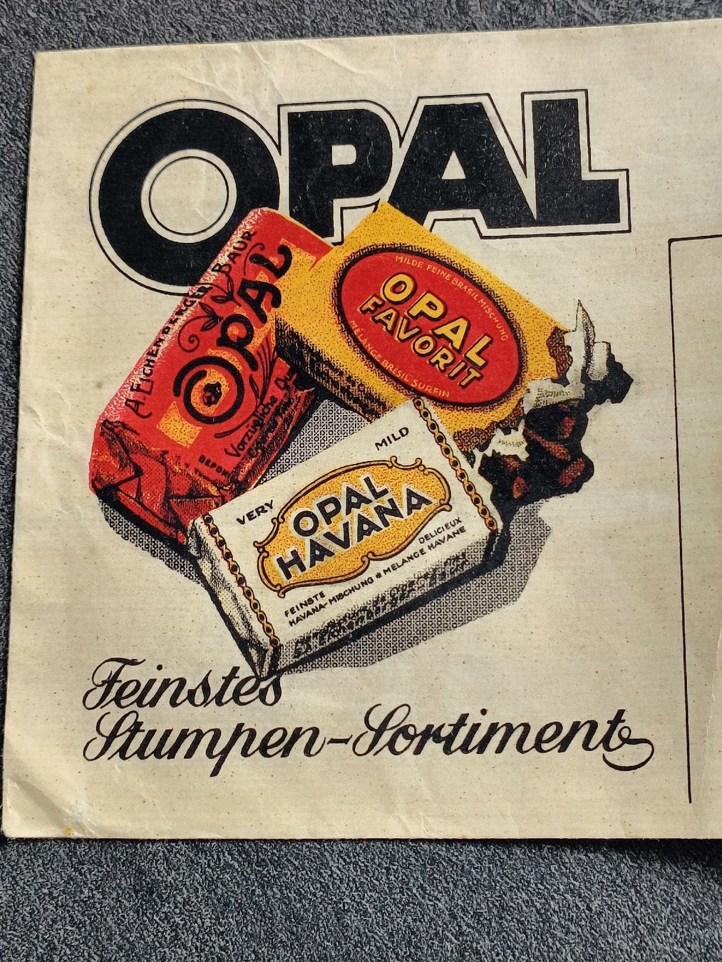 Dokumente: Litho Werbe Brief OPAL Cigarren Fabrik Eichenberger Beinwil – Gebraucht aus Brugg AG von Ente015 1