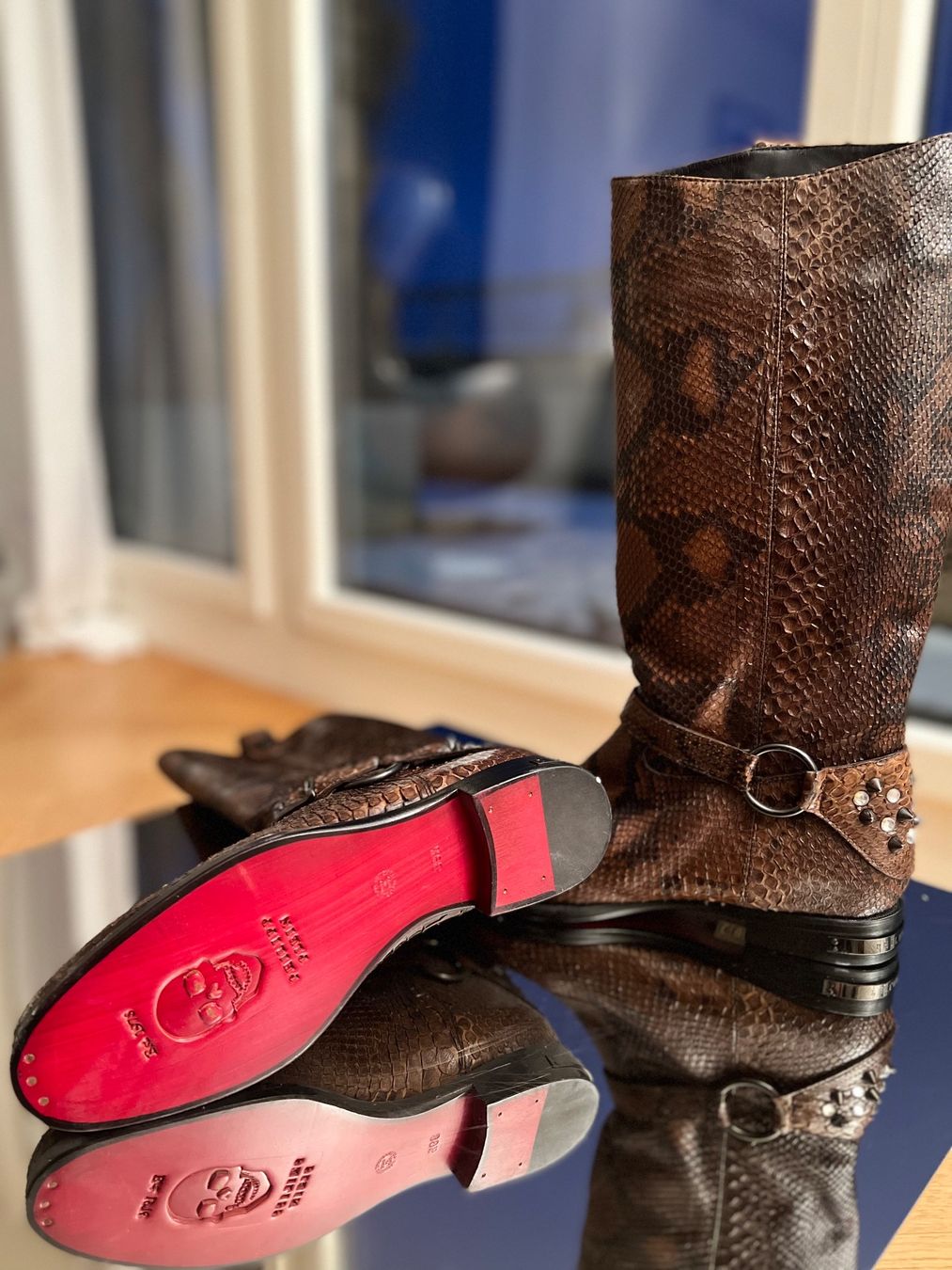 Philipp Plein Scarpe da donna: Philipp PLEIN Python Stiefel - NEU! Store Preis: 2000 CHF ! – Nuovo (secondo la descrizione) da Richterswil venduto da wahopp 2