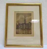 Alte Radierung - Fraumünster Zürich