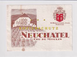 Etikette für Wein - Neuchâtel "Cru du Moulin" /bd